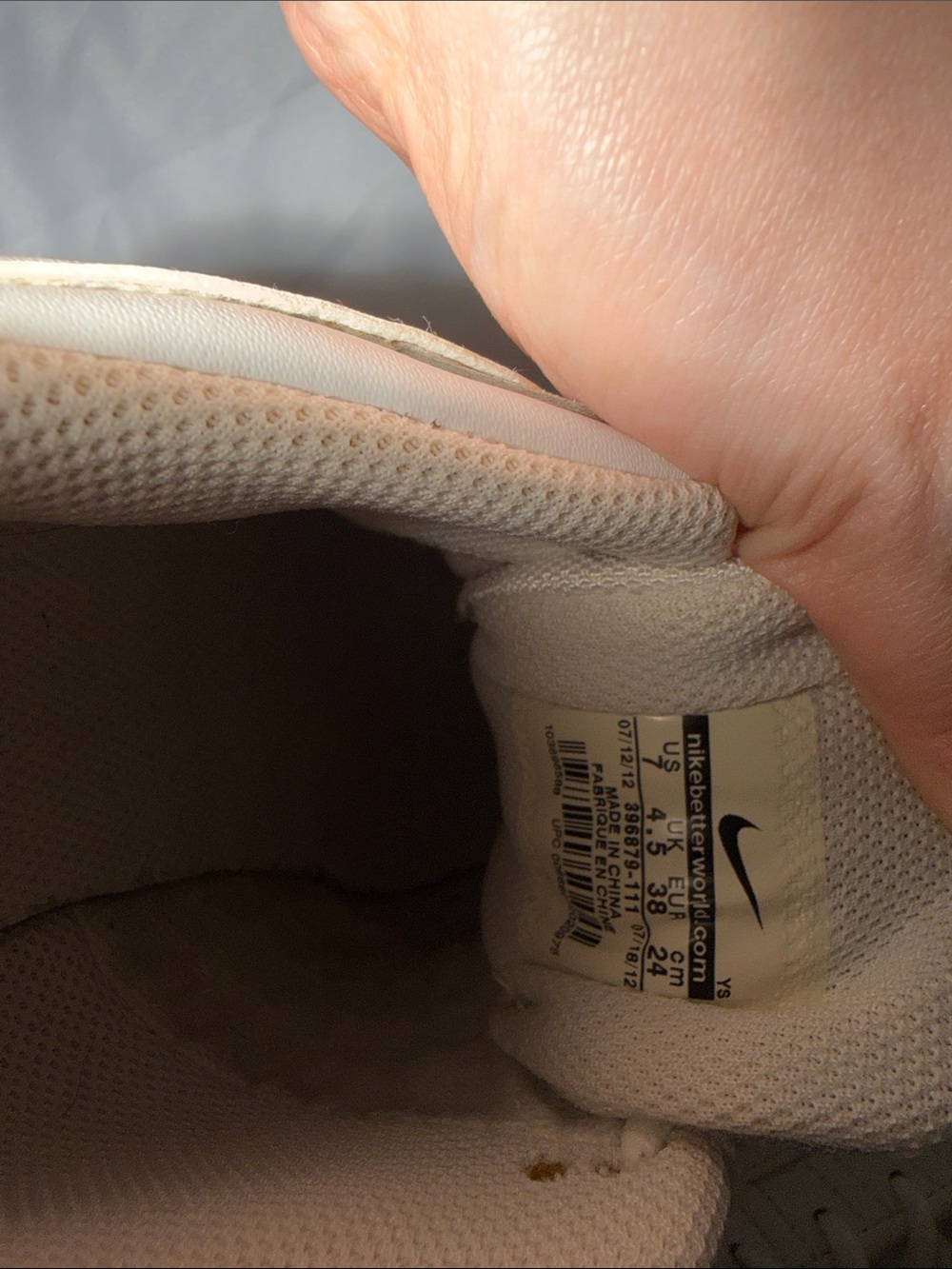 Nike Women's White Lace-Up Athletic Sneakers - Picture 5 of 5